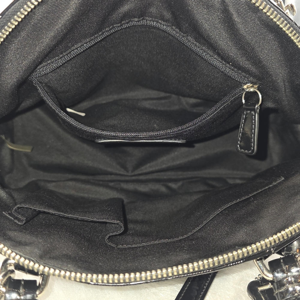 Coach Glossy Black Satchel - Picture 9 of 15